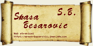 Spasa Besarović vizit kartica